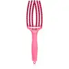 Image de Olivia Garden Finger Brush Combo Medium, brosse démêlante en poils de sanglier, différentes couleurs Hot Pink | Rose intense