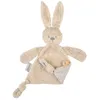Image de Doudou Triangle Teddy Lapin Lapidou Beige Avec Motif Phosphorescent - Beige