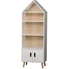 Image de BibliothÃ¨que Dream 5 Ã©tagÃ¨res et 2 portes - H. 142 cm - Bois et Blanc