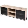 Image de Meuble tv 2 portes Soho en bois et mÃ©tal - Beige et noir