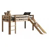 Image de Vipack Pino Lit Compact Avec Toboggan Pin Massif Nature 209 X 217 X 114 Cm