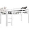 Image de Vipack Pino Lit sureleve en pin massif 90x200cm avec sommier Blanc