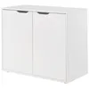 Image de Vipack Pino Commode 2 Portes MDF Blanc 85,5 x 43 x 72 cm