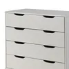 Image de Vipack Pino Commode 4 Tiroirs MDF Blanc 85,5 x 43 x 72 cm