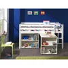 Image de Vipack PINO Lit avec sommier Blanc + Bureau + Bibliothque