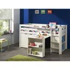 Image de Vipack Pino Lit Sureleve Avec Sommier + Bureau + Bibliothque + Commode + Tablette Penderie