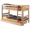 Image de Vipack Pino Lits Superposs Pin Massif Naturel 209x105x140cm + Lit Gigogne