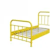 Image de Vipack Lit en mtal New York Jaune 90 x 200 cm