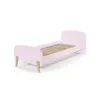 Image de Vipack Lit Simple Kiddy En Bois Laqu Et Brut Et Sommier 90x200cm Vieux Rose