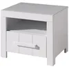 Image de Vipack Chevet Erik En Bois Laqu Blanc Avec 1 Niche Et 1 Tiroir L 50cm