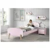 Image de Vipack Kiddy Lit En Bois Laqu Et Brut Et Sommier + Chevet 1 Porte + Etagre 45 Cm + Etagre 65cm