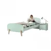Image de Vipack Kiddy Lit Simple En Bois Et Sommier + Barrire De Scurit + Chevet Enfant 1 Porte