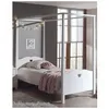 Image de Vipack Amori Lit Simple Baldaquin 90x200cm Laqu Blanc + Sommier