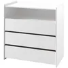 Image de Vipack Commode 3 Tiroirs & 1 Niche Kiddy 90cm Blanc