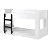 Image de Vipack Lit Superpose Laque Blanc Et Noir Luca 90