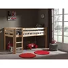 Image de Vipack Pino Lit Compact Pin Massif Naturel 209 X 105 X 114 Cm + Rideau Et Tunnel De Lit Spring
