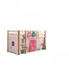Image de Vipack Pino Lit Compact Pin Massif Naturel + Rideau De Lit Spring + 3 Pochettes Spring