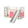 Image de Vipack Pino Lit Mezzanine Avec Toboggan + Rideau De Lit Spring