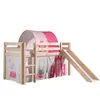 Image de Vipack Pino Lit Compact Avec Toboggan + Rideau De Lit Princess + Tunnel De Lit Princess