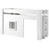 Image de Vipack Noah Lit Mezzanine 90x200cm Pin Massif Laqu Blanc + Set De Rideaux