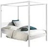 Image de Vipack Lit baldaquin avec sommier lattes 140 x 200 cm Blanc