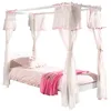 Image de Vipack Pino Lit A Baldaquin 90x200cm Blanc + Rideaux Pour Lit Baldaquin