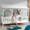 Image de Lit Cabane Malia 90x200 - Toit Blanc