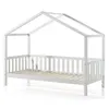 Image de Les Tendances - Lit Cabane Mh 90x200 Sommier Inclus Vipack Dallas - Blanc