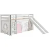 Image de Vipack Pino Lit Mezzanine Avec Toboggan + Rideau De Lit Birdy