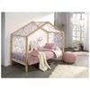 Image de Vipack Dallas Lit Cabane 90x200cm Naturel + Tente Textile Papillon