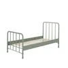 Image de Vipack Lit Simple En Mtal Vert Olive Mat Bronxx 90x200cm