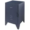 Image de Vipack Chevet En Mtal Bronxx 1 Porte 1 Etagere 60x40x40cm Bleu Denim Mat