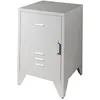 Image de Vipack Chevet En Mtal Bronxx 1 Porte 1 Etagere 60x40x40cm Gris Mat