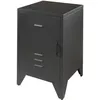 Image de Vipack Chevet En Mtal Bronxx 1 Porte 1 Etagere 60x40x40cm Noir Mat