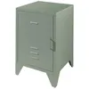 Image de Vipack Chevet En Mtal Bronxx 1 Porte 1 Etagere 60x40x40cm Vert Olive Mat