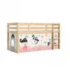 Image de Vipack PINO Lit Compact Pin Massif Naturel + Rideau en 4 parties Princesse