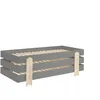 Image de 3 Lits Modulo Arrow Gris Empilables 90x200 L 203,6 X Lg 93,8 X H 27,5 Cm