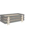 Image de 3 Lits Modulo Smiley Gris Empilables 90x200 L 203,6 X Lg 93,8 X H 27,5 Cm