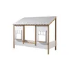 Image de Lit Cabane Avec Toiture Blanche 90 X 200 Cm Sans Sommier