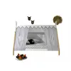 Image de Lit Lp 90x200 Avec Ciel De Tente Gris/Blanc