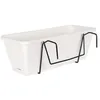 Image de Artevasi Kit Jardiniere Venezia Avec RÃ©serve D'eau - 10 L - 49 X 19,5 X 16,6 Cm - Blanc