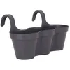 Image de Artevasi Pot De Fleurs Pour Balcon Capri Individ - 30,5 X 54 X H 28 Cm - 11 L - Gris Anthracite