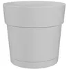 Image de Pot A Fleurs Et Plantes Rond Capri Large - Plastique - RÃ©servoir D'eau - Diametre 30 Cm - Taupe - Artevasi