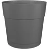 Image de POT A FLEURS ET PLANTES ROND CAPRI LARGE - PLASTIQUE - RÃSERVOIR D'EAU - DIAMETRE 35 CM - ANTHRACITE - ARTEVASI