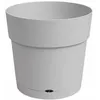 Image de Pot A Fleurs Et Plantes Rond Capri Large - Plastique - RÃ©servoir D'eau - Diametre 30 Cm - Gris Clair - Artevasi
