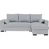 Image de CanapÃ© d'angle convertible - MORGAN - 3 places - Gris clair avec coffre 236x143x85cm