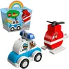 Image de LEGO DUPLO - L'hÃ©licoptÃ¨re des pompiers et la voiture de police - 10957