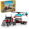 Image de LEGO Creator - Le camion remorque avec hélicoptère - 31146
