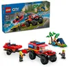 Image de LEGO City - Le camion de pompiers 4x4 et le canot de sauvetage - 60412