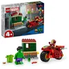 Image de LEGO Marvel - Iron Man avec une moto et Hulk - 76287